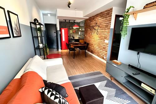 F202 Praia Cond Tranquilo Vaga Ar Elevador