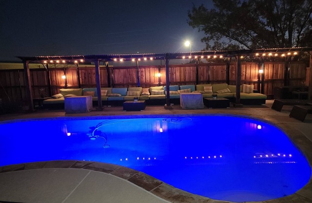 Fall and Football season are almost here! Enjoy it in the pool oasis getaway!