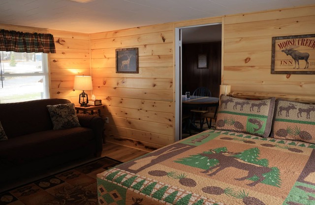 Family cabin at Rowe’s Cabins .We are the family fun place.