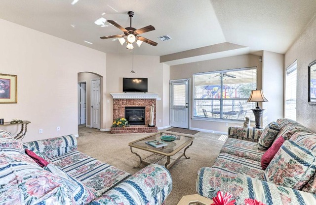 Family-Friendly Rose Villa with Yard and Patio!