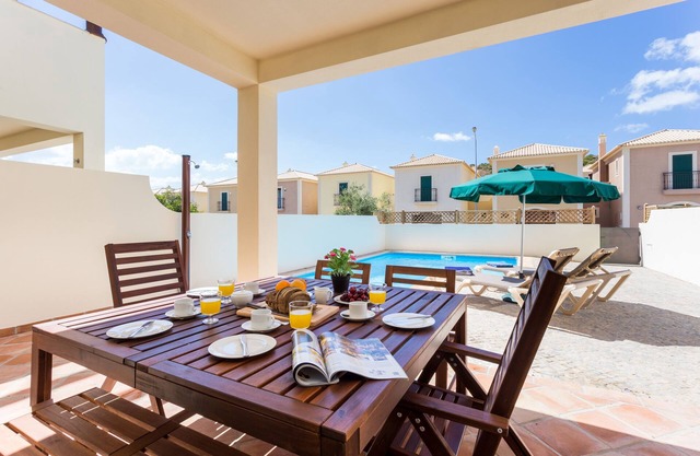 Family-friendly villa has private pool, short walk to Burgau Beach