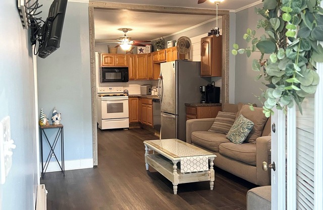 Family & Pet-friendly. Rustic yet modern-ish. 3bd, 1ba. Lake! Amenities!