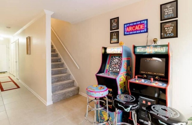 Family Retreat with Arcade, Firepit, Waffle Bar, & Grill