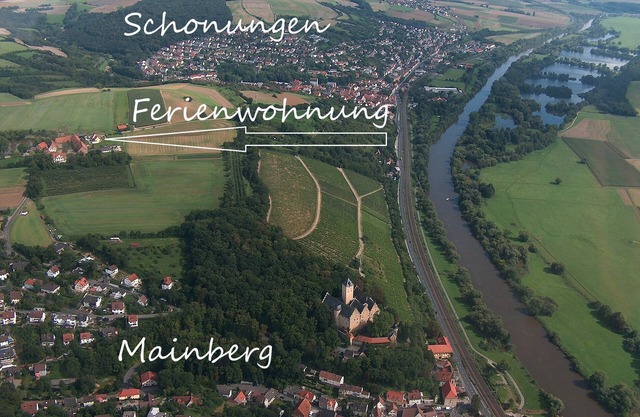 Feriendomizil mit Sonnenterrasse oberhalb des Mainberger Schlosses