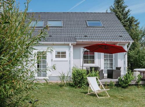 Ferienhäuser Insel Usedom Haus Milo 5 - Blick aufs Achterwasser! Whirlpool und Sauna