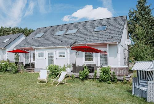 Ferienhäuser Insel Usedom Haus Jojo 7 - Blick aufs Achterwasser! Whirlpool und Sauna