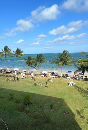 Flat no Apart Hotel Marinas beira mar