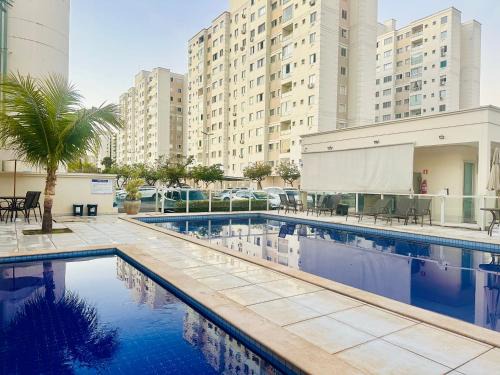 Flats Praia Uberlandia - Apt próximo ao Praia Clube - Area de lazer com Portaria 24 horas, piscina, academia, brinquedoteca, churrasqueira e áreas verdes para caminhadas