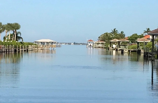 Florida beach town, beautiful waterfront condo, blocks from the beach.