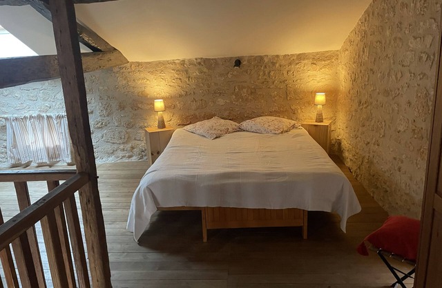 Charming stone house of 19th century with flower garden and fenced