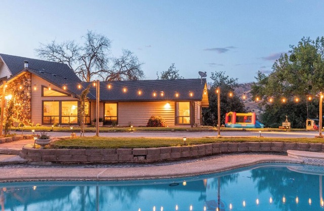 French farmhouse with pool, sauna, and amazing views, secluded on 5 acres.