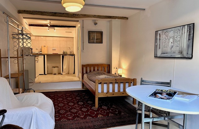 Fully equipped room in village apartment