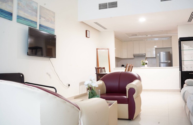Fully furnished 1 bedroom apartment with balcony for shortlet