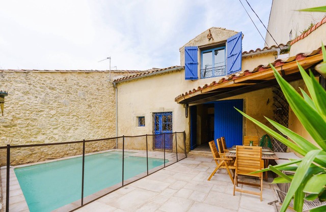 Fully renovated 19th century French house w/private pool, AC & inner courtyard