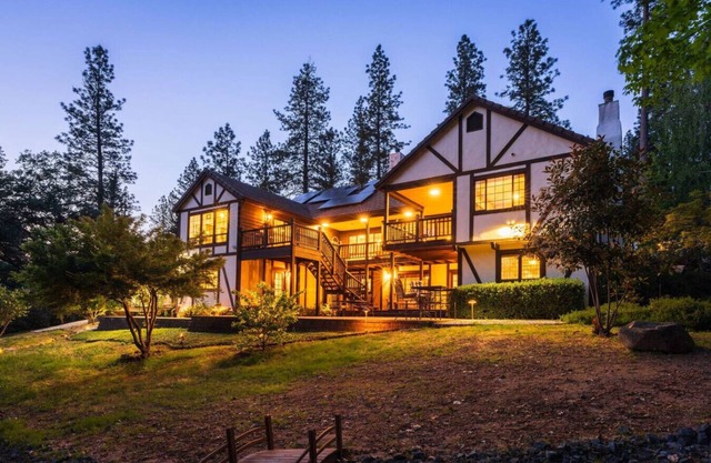 Gated Tudor-Style Estate Enormous Chef's Kitchen Hot Tub Lush Landscaping