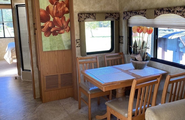 Glamping enthusiasts! Explore nature from this river view RV accommodation