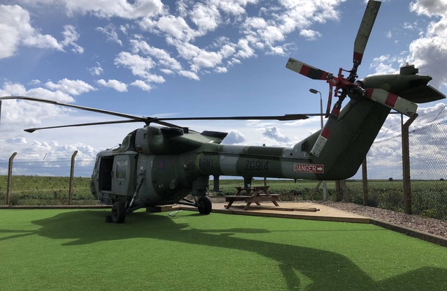 Glamping pod helicopter