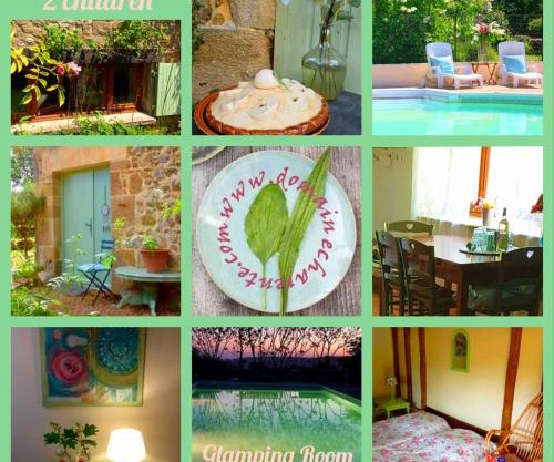 Glamping Room The Rose Garden with own garden - external shower & toilet and kitchen
