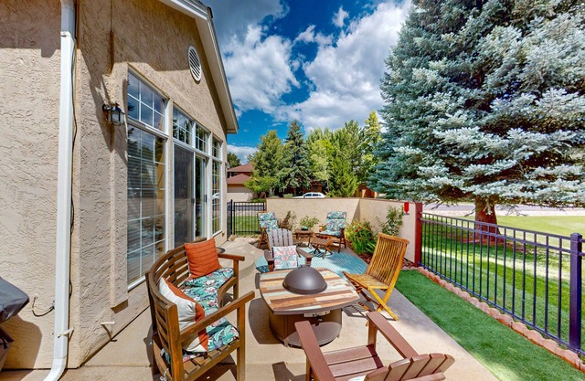 Golf course-adjacent home with private hot tub & amazing decor