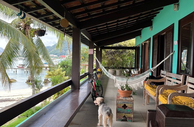 Green house by the sea