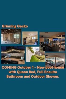 Grinning Gecko 4Bdr3Bath w NEW ADU, Heated Salt Pool, Indoor-Outdoor Kitchen, Putting Green, Bocce Court-Within 6 miles of AMI