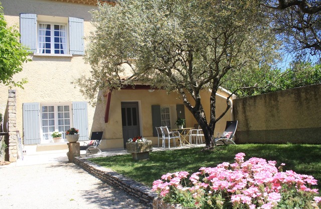 Ground level furnished apartment in beautiful bloomed and planted property