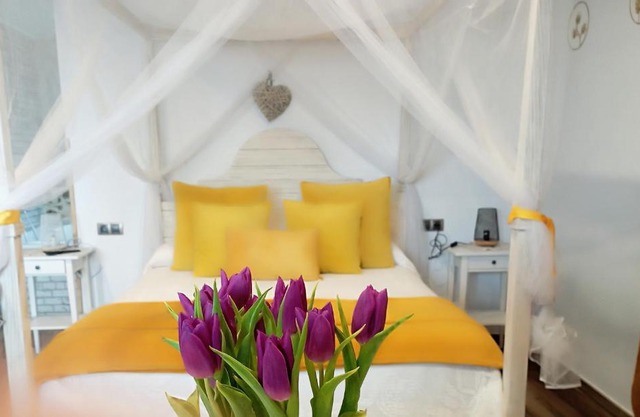 Habitación ideada para parejas con Jacuzzi, desayuno romántico y opción de cenas en su restaurante