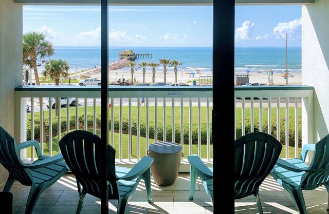 Heated pool! Awesome beach view from the Top Floor! Front row! #302