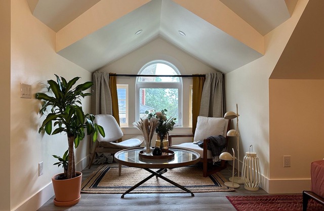 Heritage-Inspired Guesthouse | Luxe Bath & Elegant Ceilings
