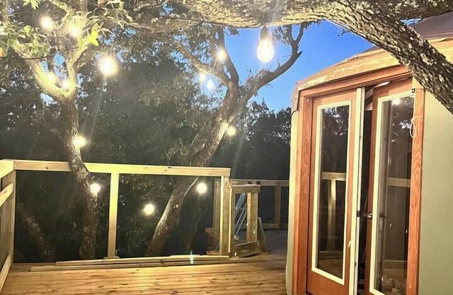 Hill Country Digital Detox Yurt, Rustic Hill Country Glamping