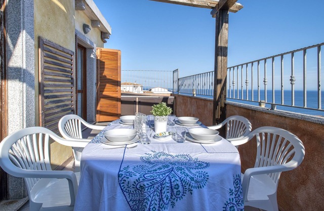 Holiday Apartment "Attico Castelsardo" with Sea View, Private Terrace & A/C