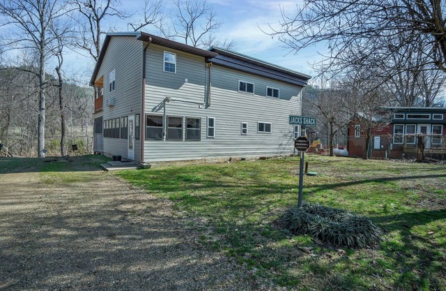 Home located on the river , perfect for enjoying a evening on the deck grilling.