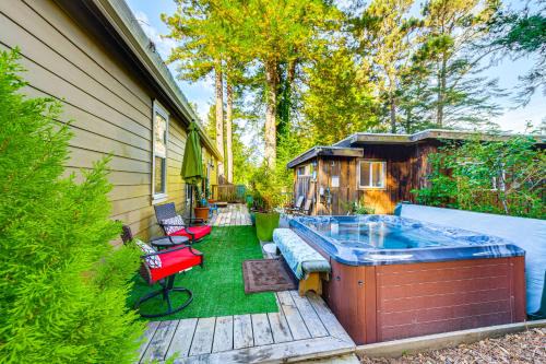 Hot Tub and Views Secret Garden Fort Bragg Cabin