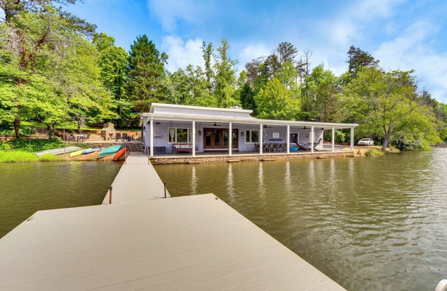 Hot Tub, Dock, Lakefront: Luxe Six Mile Retreat