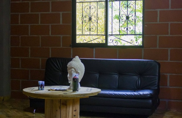 House located in between a canyon in the mountains of Antioquia.