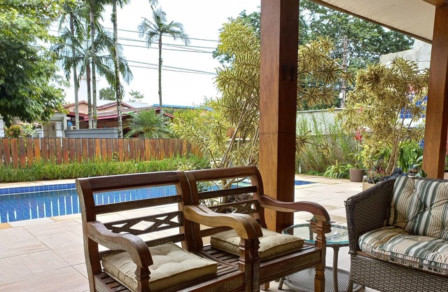 House with pool near the beach in a condominium