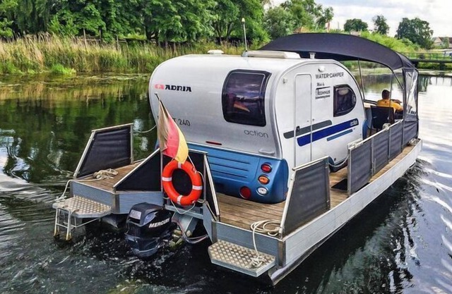 Houseboat on the Peene, Demmin