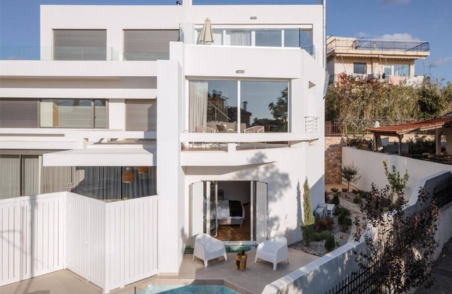 Idyllic Athens Villa | Villa White | 4 Bedrooms | Private Pool | Balcony with.