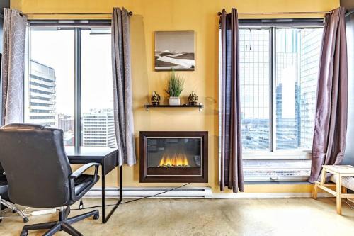 Industrial-Style Cityscape 1 Bedroom Loft
