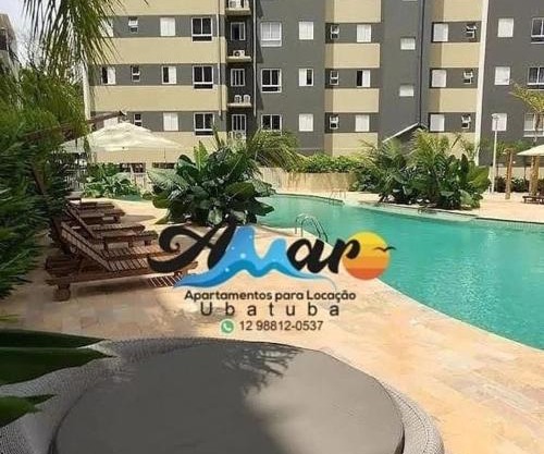 Jardim das Palmeiras II Home Resort JP2 Ubatuba - Apartamento com 2 Dorms, 1 Suíte, Condomínio com Piscina Adulto e Infantil, Jacuzzi Aquecida,Sauna, Churrasqueira, Academia, Salão de Jogos e Playground