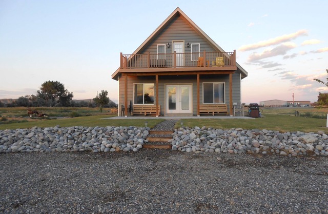 Just steps away from the Big Horn River