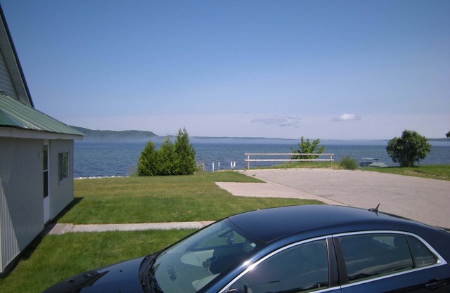 Kayakers Cove overlooks Munising Bay bike to town