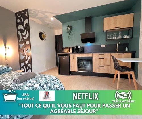 LA FEUILLERAIE N2-Standingappart-Wifi-Proche ville