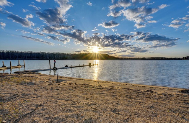 Lake Home w/Dock + Fire Pit: Steps to Sandy Beach