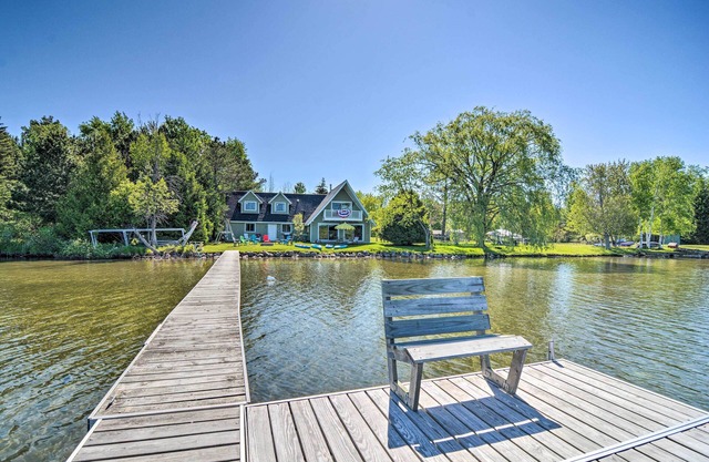 Lakefront Bellaire Getaway w/Kayaks, Dock & Grill