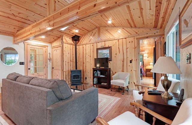Lakefront home with dock, Twin Islands views & trail access