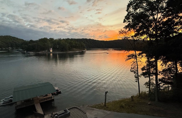Lakefront House with Hot Tub, 2 covered Decks, Boat Dock & Patio w/Firepit
