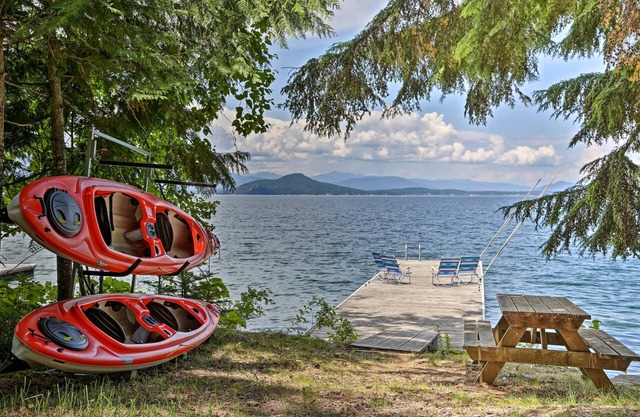 Lakeside Sagle Home w/Dock-by Schweitzer Mtn!