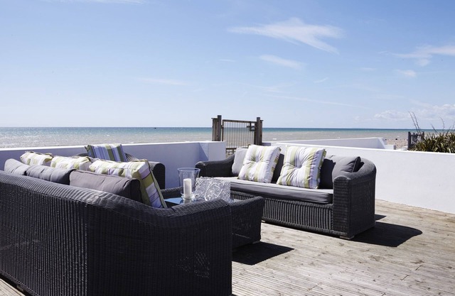 Large Beach Front Mansion with Sea Views, Gardens, Hot Tub, Featured on ITV1