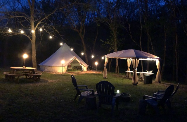 Large Canvas Bell Tent on Kings River